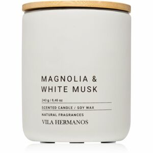 Vila Hermanos Concrete Magnolia & White Musk vonná svíčka 240 g
