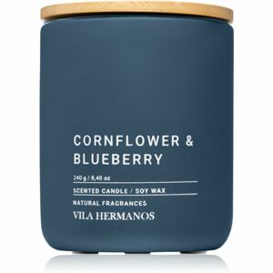 Vila Hermanos Concrete Cornflower & Blueberry vonná svíčka 240 g