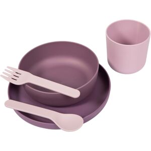 Bo Jungle Tableware Set jídelní sada pro děti Pink/Purple 5 ks