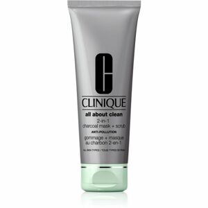 Clinique All About Clean 2-in-1 Charcoal Mask + Scrub čisticí pleťová maska 100 ml