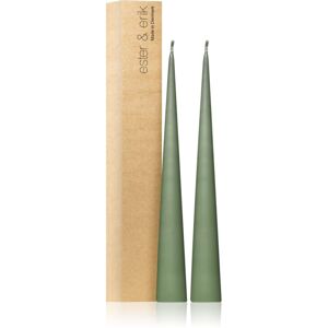 ester & erik cone candles green soil (no. 70) dekorativní svíčka 2x37 cm