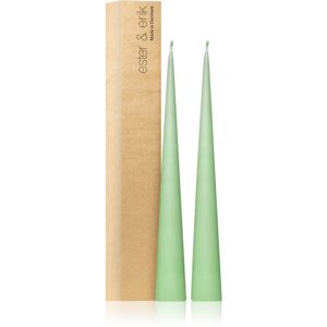 ester & erik cone candles eucalyptus (no. 66) dekorativní svíčka 2x37 cm