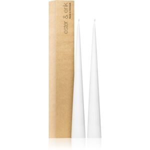 ester & erik cone candles pure white (no. 31) dekorativní svíčka 2x37 cm