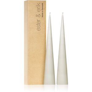 ester & erik cone candles linen grey (no. 22) dekorativní svíčka 2x25 cm