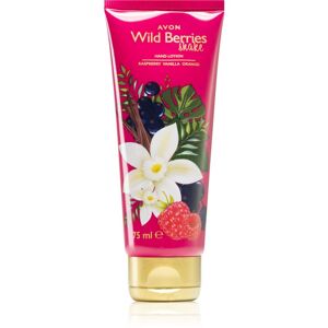 Avon Wild Berries Shake Raspberry & Vanilla & Orange hydratační krém na ruce 75 ml