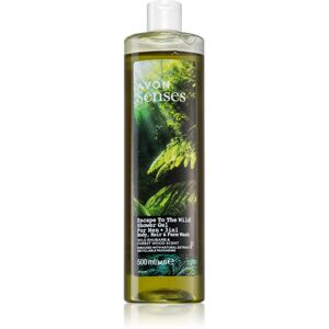 Avon Senses Escape To The Wild sprchový gel na obličej, tělo a vlasy pro muže 500 ml