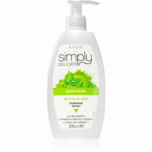 Avon Simply Delicate Soothing zklidňující gel na intimní hygienu s aloe vera 300 ml