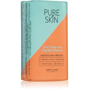 Oriflame Pure Skin čisticí mýdlo s jílem na obličej a tělo 75 g