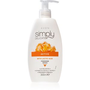 Avon Simply Delicate Active dámský sprchový gel pro intimní hygienu 300 ml
