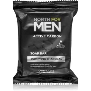 Oriflame North for Men Active Carbon čisticí tuhé mýdlo s aktivním uhlím 100 g