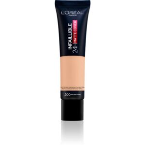 L’Oréal Paris Infallible 24H Matte Cover dlouhotrvající make-up s matným efektem 200 Golden Sand 30 ml