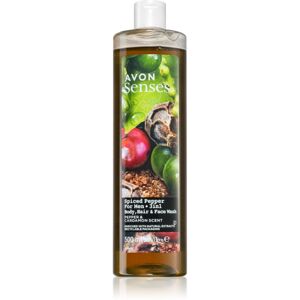 Avon Senses Spiced Pepper 3 v 1 šampon, kondicionér a sprchový gel 500 ml