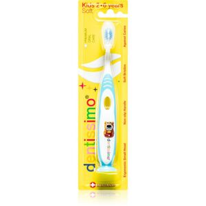 Dentissimo Toothbrushes Kids zubní kartáček pro děti s přísavkou soft odstín Blue 1 ks