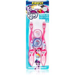 My Little Pony Travel Kit zubní kartáček pro děti s cestovní krytkou soft Pink/Pink 2 ks