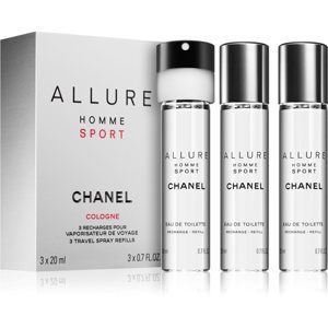 Chanel Allure Homme Sport Cologne kolínská voda (3 x náplň) pro muže 3 x 20 ml