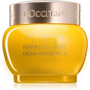 L’Occitane Immortelle Divine Light Cream SPF 20 lehký hydratační krém proti vráskám SPF 20 50 ml
