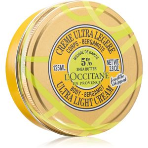 L’Occitane Shea Butter Body-Bergamot Ultra Light Cream ultra lehký tělový krém s bambuckým máslem 125 ml