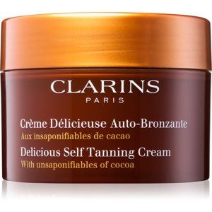 Clarins Delicious Self Tanning Cream samoopalovací krém na tělo a obličej s kakaovým máslem 150 ml