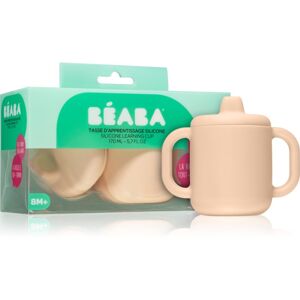 Beaba Silicone learning cup hrnek s víčkem Pink 170 ml