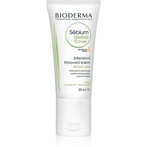 Bioderma Sébium Global Cover intenzivně krycí tónovaná péče pro pleť se sklonem k akné odstín natural 30 ml