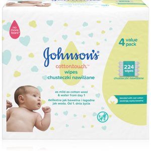 Johnson's® Cottontouch dětské jemné vlhčené ubrousky 224 ks