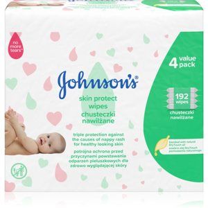 Johnson's® Skin Protect dětské jemné vlhčené ubrousky 192 ks