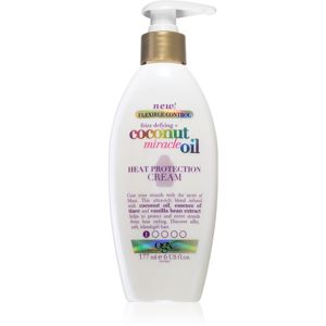 OGX Coconut Miracle Oil termoochranný krém pro uhlazení nepoddajných vlasů 177 ml