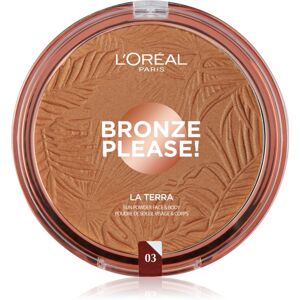 L’Oréal Paris Wake Up & Glow La Terra Bronze Please! bronzer a konturovací pudr odstín 03 Amalfi Medio 18 g