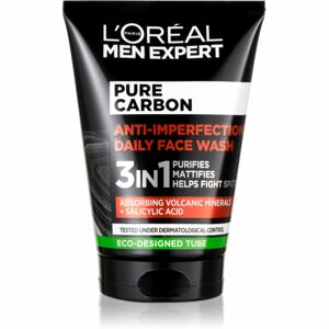 L’Oréal Paris Men Expert Pure Carbon čisticí gel 3 v 1 proti nedokonalostem pleti 50 g