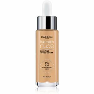 L’Oréal Paris True Match Nude Plumping Tinted Serum sérum pro sjednocení barevného tónu pleti odstín 4-5 Medium 30 ml
