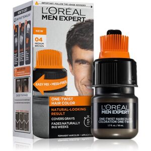 L’Oréal Paris Men Expert One Twist barva na vlasy s aplikátorem pro muže 04 Medium Brown