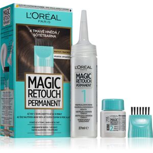 L’Oréal Paris Magic Retouch Permanent tónovací barva na odrosty s aplikátorem odstín 4 DARK BROWN