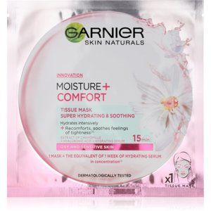 Garnier Skin Naturals Moisture+Comfort super hydratační zklidňující textilní maska pro suchou až citlivou pleť 28 g