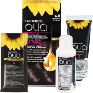 Garnier Olia barva na vlasy odstín 4.0 Dark Brown