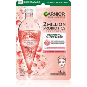 Garnier Skin Naturals jednorázová platýnková maska na obličej s probiotiky 22 g