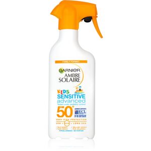 Garnier Ambre Solaire Sensitive Advanced ochranný sprej pro děti SPF 50+ 270 ml