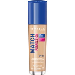 Rimmel Match Perfection tekutý make-up SPF 20 odstín 102 Light Nude 30 ml
