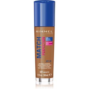 Rimmel Match Perfection tekutý make-up SPF 20 odstín 501 Noisette 30 ml