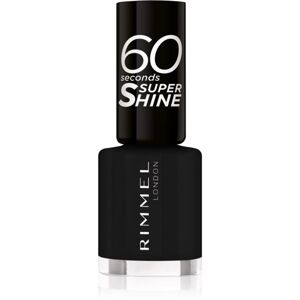 Rimmel 60 Seconds Super Shine lak na nehty odstín 900 Black 8 ml