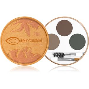 Couleur Caramel Eyebrow Kit paleta pro líčení obočí odstín Pro Brunetky 2,4 g