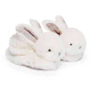 Doudou Gift Set Booties With Rattle capáčky 0-6 m Rabbit 1 ks