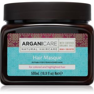 Arganicare Argan Oil & Shea Butter Hair Masque hloubkově hydratační maska pro barvené vlasy 500 ml