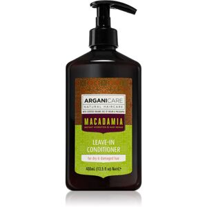 Arganicare Macadamia Leave-In Conditioner bezoplachový kondicionér pro suché a poškozené vlasy 400 ml