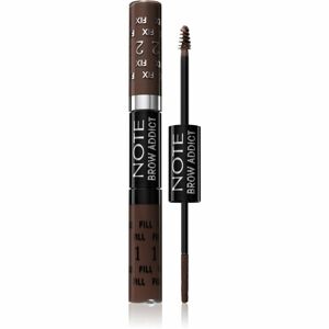 Note Cosmetique Brow Addict Tint and Shaping Gel gel pro úpravu obočí 03 Dark Brown 2x5 ml