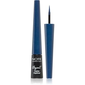 Note Cosmetique Elegant Matte Dipliner tekuté linky na oči s matným finišem 03 Navy Blue 2,5 ml