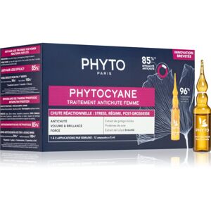 Phyto Phytocyane Women Treatment péče pro podporu růstu a proti vypadávání vlasů 12x5 ml