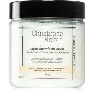 Christophe Robin Cleansing Mask with Lemon hloubkově čisticí maska pro poškozené a barvené vlasy 250 ml