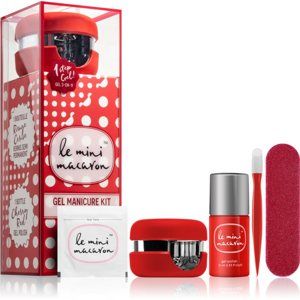 Le Mini Macaron Gel Manicure Kit Cherry Red kosmetická sada VII. (na nehty) pro ženy