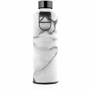 Equa Mismatch skleněná láhev na vodu + obal z umělé kůže barva Stone 750 ml