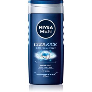 Nivea Men Cool Kick sprchový gel na tvář, tělo a vlasy 250 ml